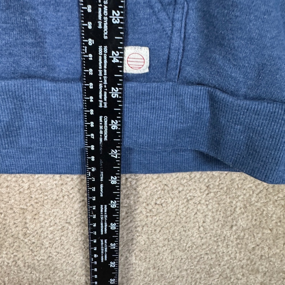 Marine Layer Hoodie Mens XL Blue Rainbow Stripe Retro Pullover Sweatshirt - Picture 3 of 9